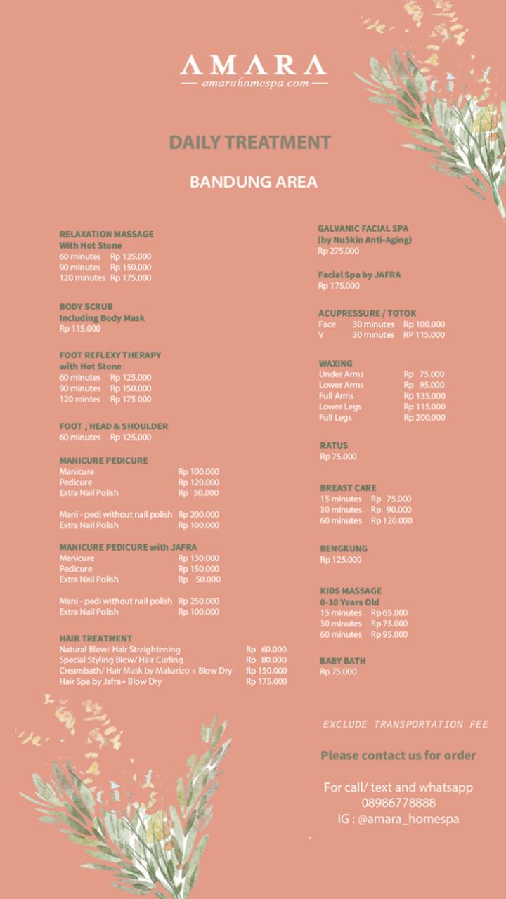Amara Home Spa Bandung Kota - Day Spa in Bandung Kota