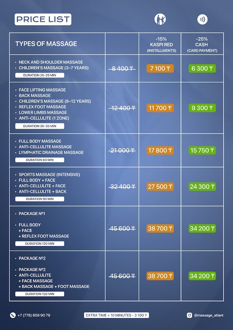 Atlant - Massage in Almaty - Day Spa in Almaty