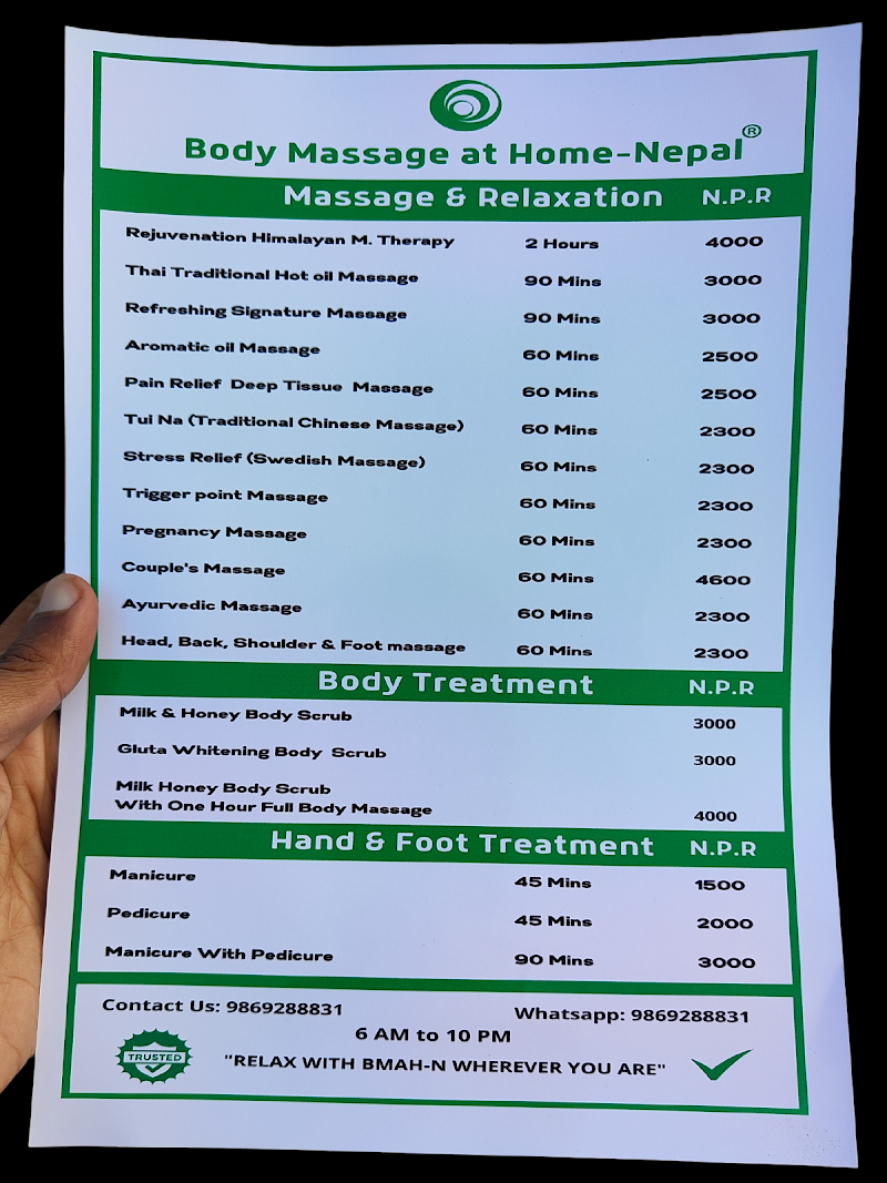 Body Massage At Home-Nepal Kathmandu