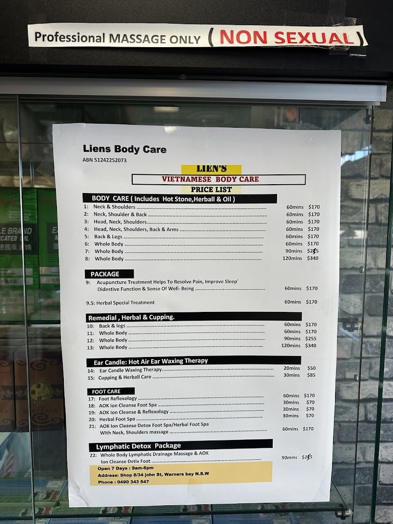 Lien's Vietnamese Remedial Massage Warners Bay - Day Spa in Warners Bay