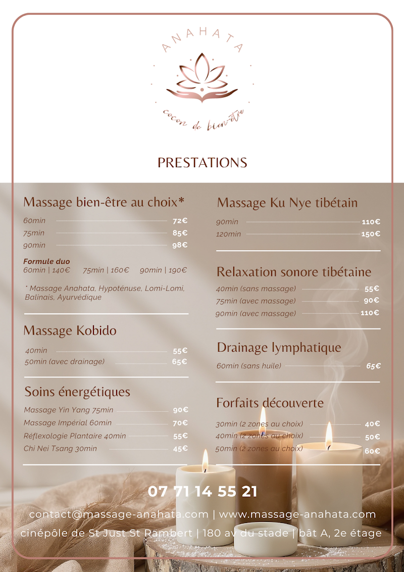 Massages bien-être Anahata Saint-Just-Saint-Rambert - Day Spa in Saint-Just-Saint-Rambert