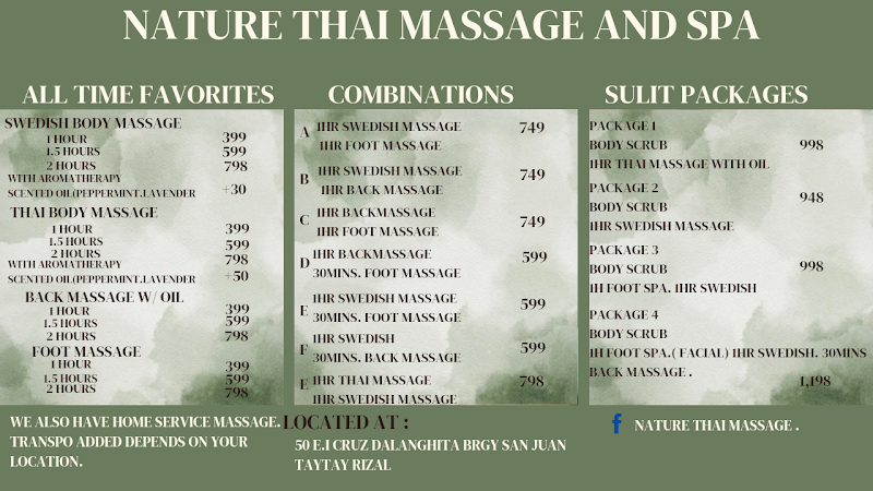 Nature Thai Massage And Spa Taytay - Day Spa in Taytay