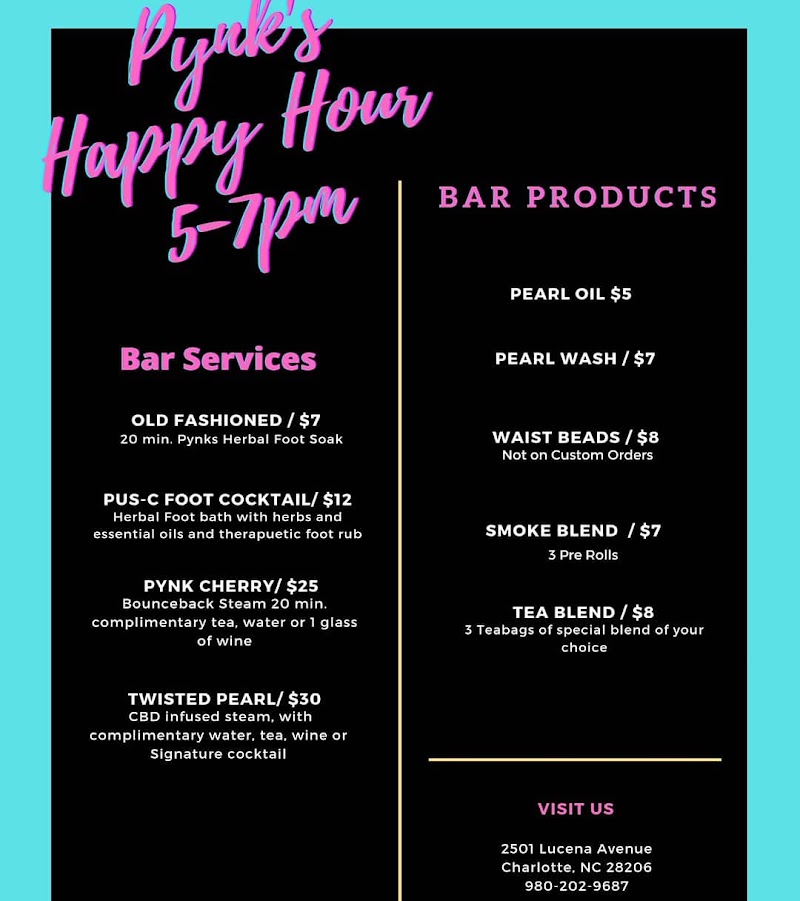 The Pynk Pearl Steam Bar Charlotte - Wellness Retreat in Charlotte