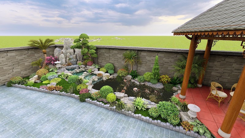 Thi công hồ cá koi- tiểu cảnh sân vườn Đồng Hới - Day Spa in Đồng Hới