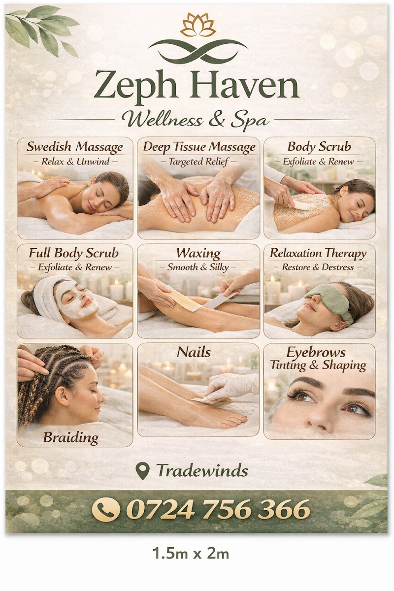 Zeph Haven Wellness and Spa Diani Beach